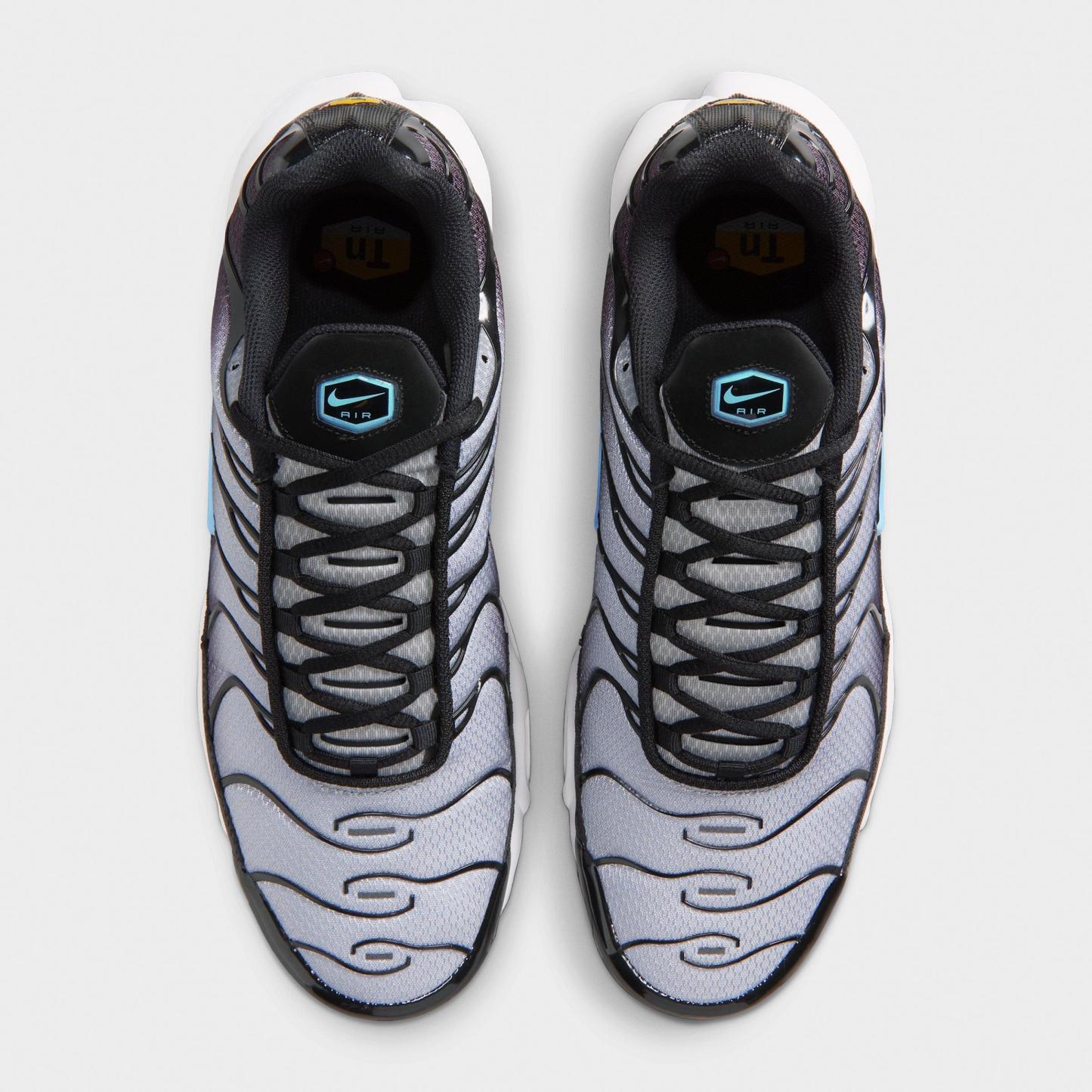 Men's Nithtke Air Max Plus Casual Shoes - Black/Light Smoke Grey/White/Football Blue - Top view