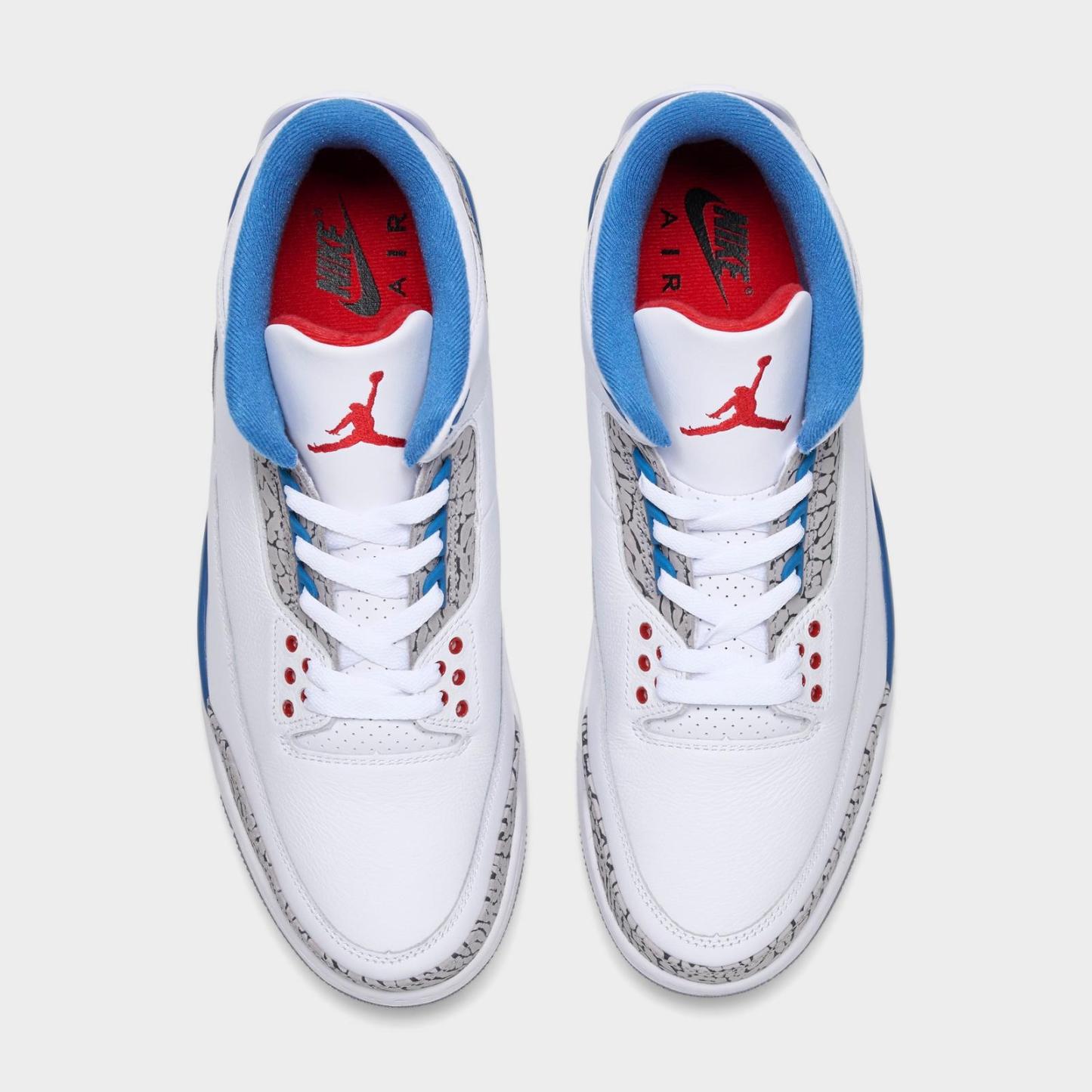 Men's Air Jordan Retro 3 Basketball Shoes - Sail/Black/University Red/Pale Ivory/Palomino - view 5