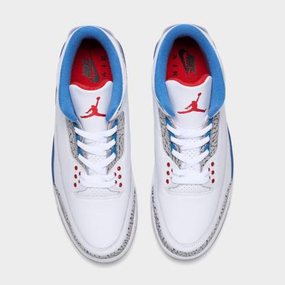 Men's Air Jordan Retro 3 Basketball Shoes - Sail/Black/University Red/Pale Ivory/Palomino - view 5