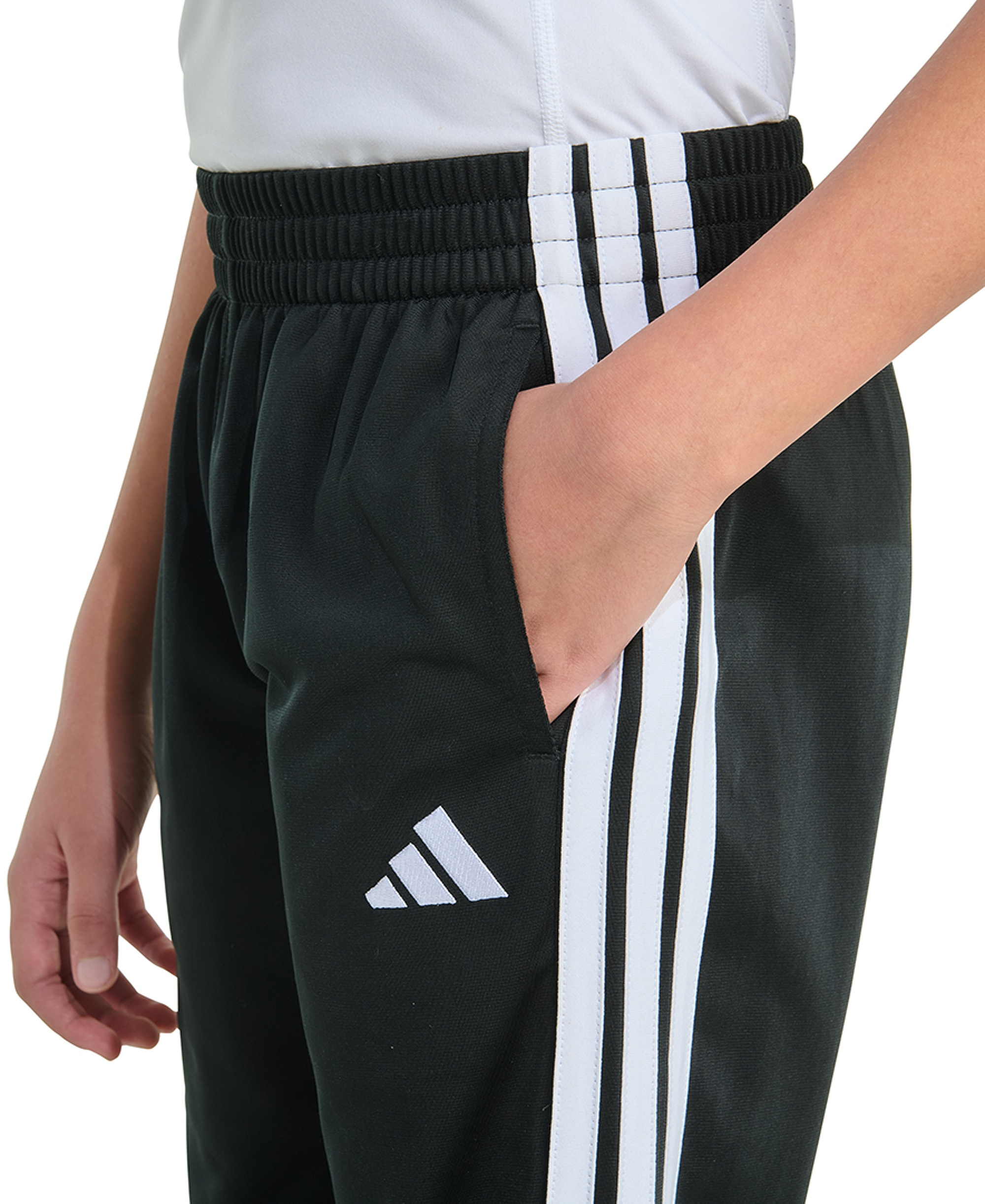 adidas Toddler & Little Boys Elastic-Waistband Essential 3-Stripe Jogger Pants - Black