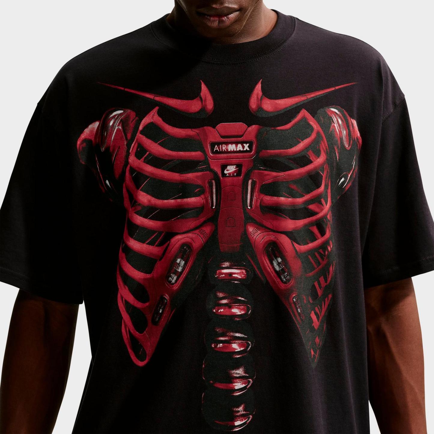 Men's Nike Sportswear Anatomy of Air Graphic T-Shirt - Black/Team Crimson