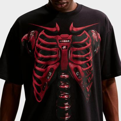 Men's Nike Sportswear Anatomy of Air Graphic T-Shirt - Black/Team Crimson