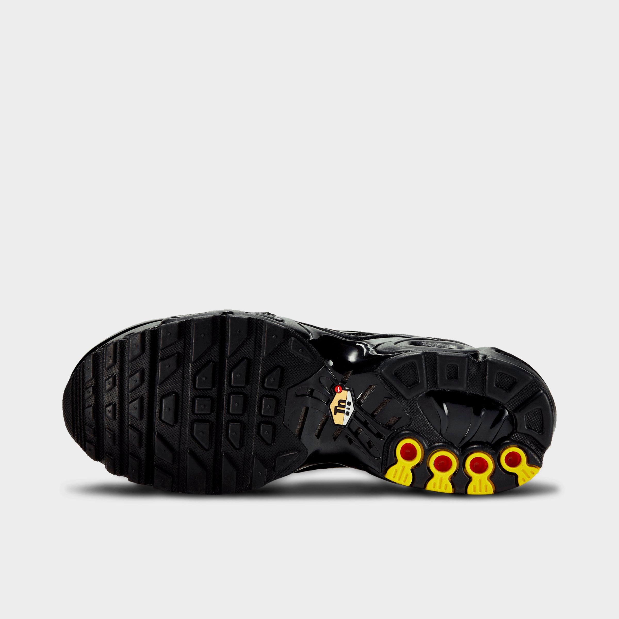 Big Kids' Nithtke Air Max Plus Casual Shoes - Black/Black/Black - Bottom view
