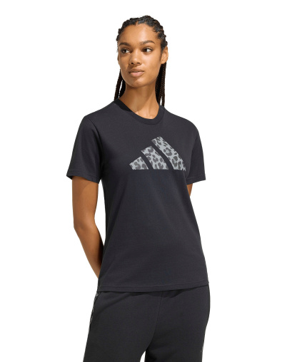 adidas Women's Cotton Animal Graphic T-Shirt - Black