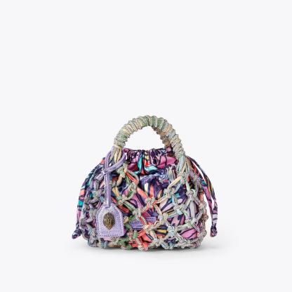Kurt Geiger London Small Macrame Crystal Bag - Purple