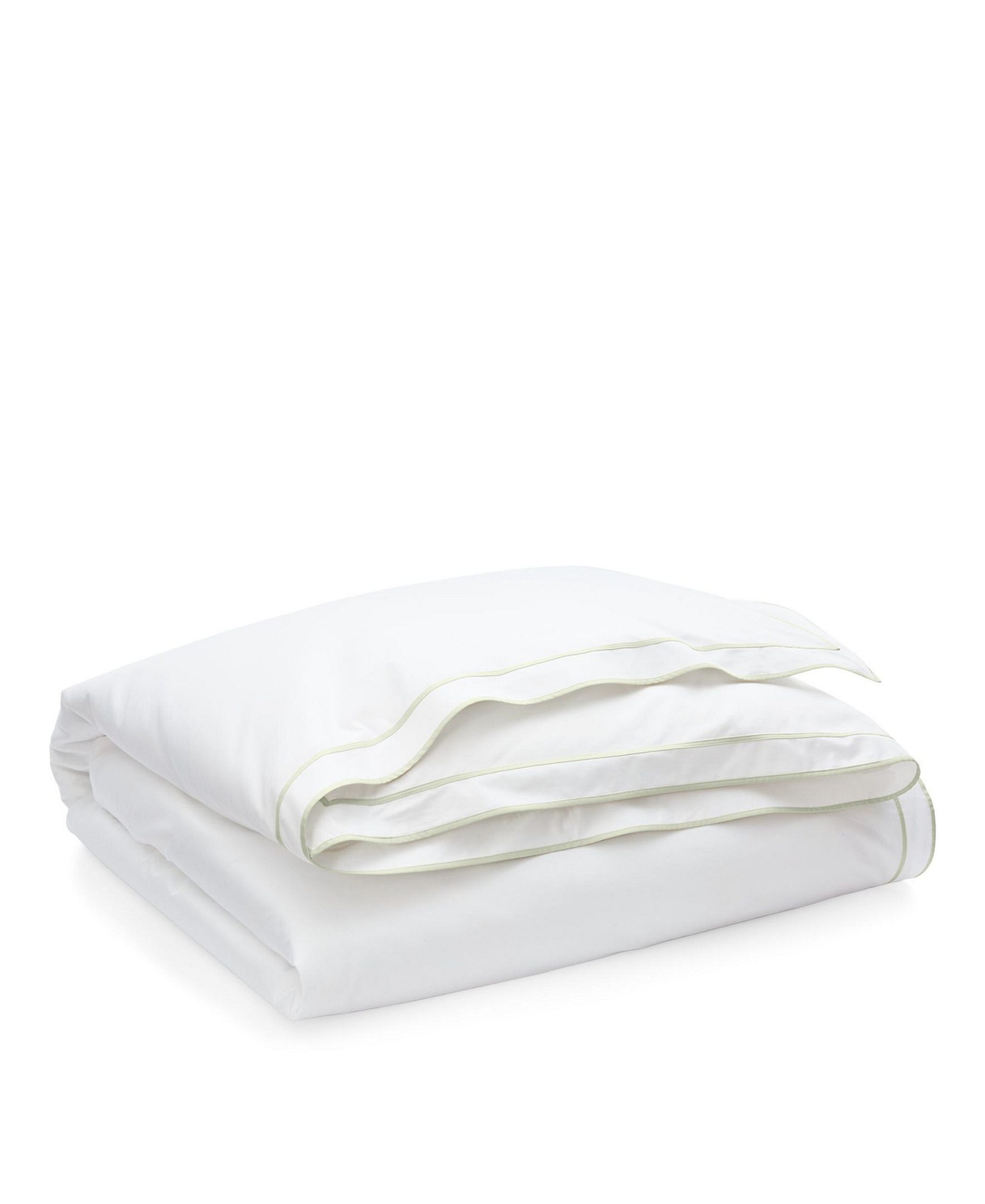 Lauren Ralph Lauren Spencer Sateen Border Duvet Cover, Full/Queen - White & Sage