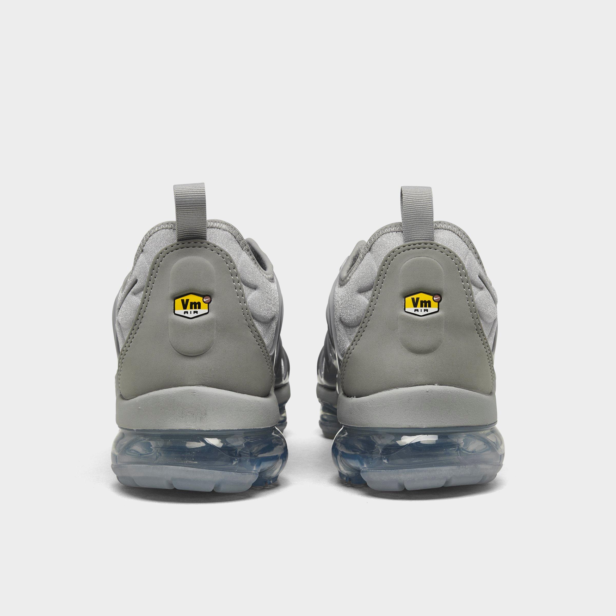 Men's Nithtke Air VaporMax Plus Running Shoes - Part 1 - Wolf Grey/Metallic Silver/Dark Grey - Back view