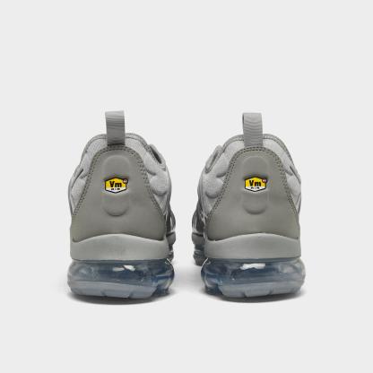 Men's Nithtke Air VaporMax Plus Running Shoes - Part 1 - Wolf Grey/Metallic Silver/Dark Grey - Back view