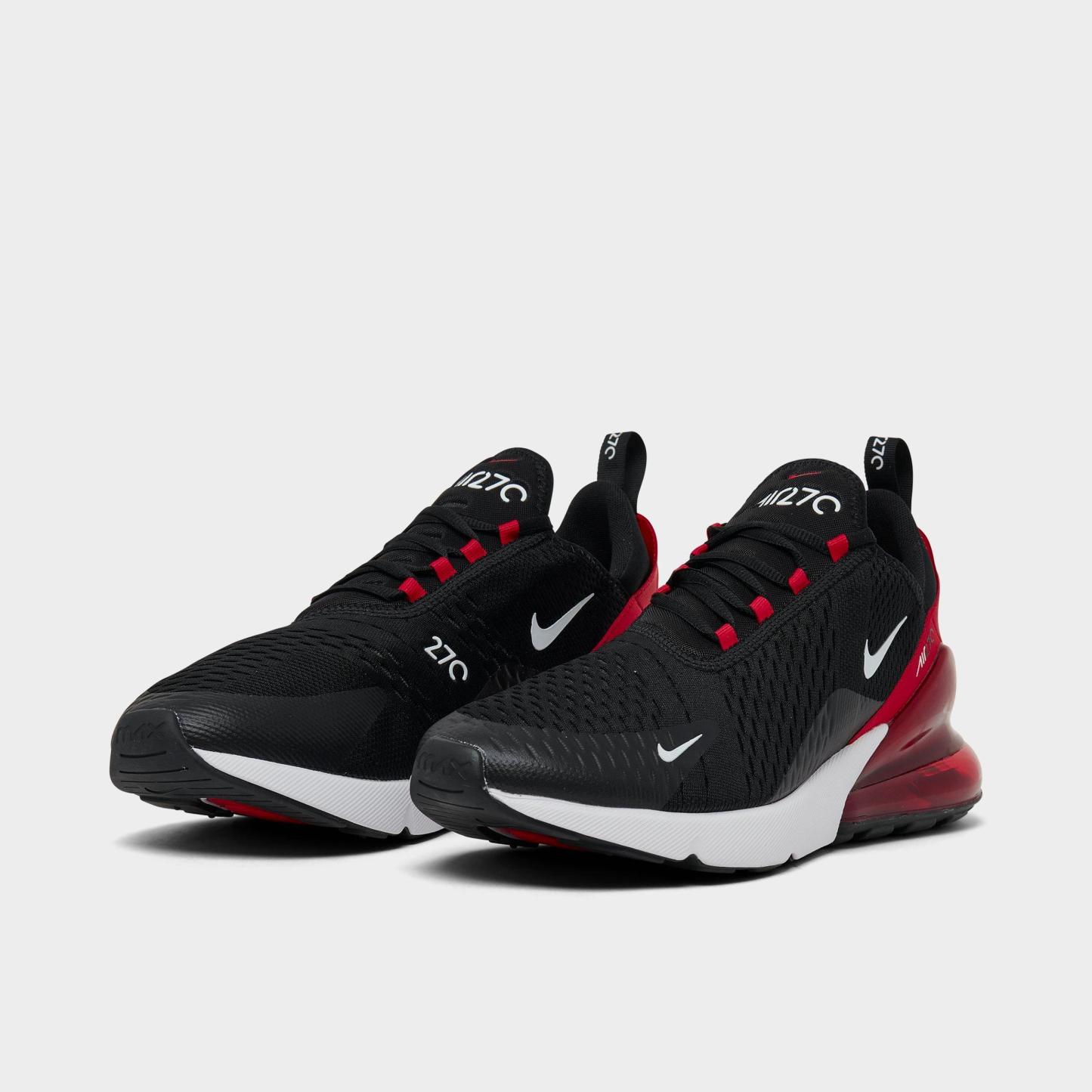 Men's Nithtke Air Max 270 Casual Shoes - Part 1 - Black/University Red/Anthracite/White - Both shoes facing left