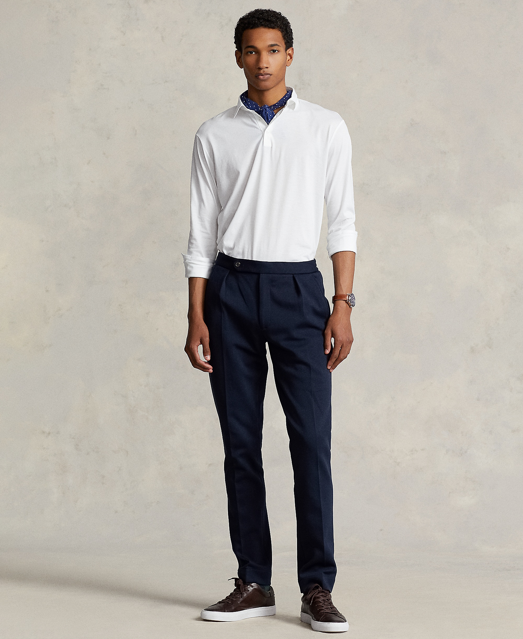 Polo Ralph Lauren Men's Pleated Double-Knit Suit Trousers - Aviator Navy