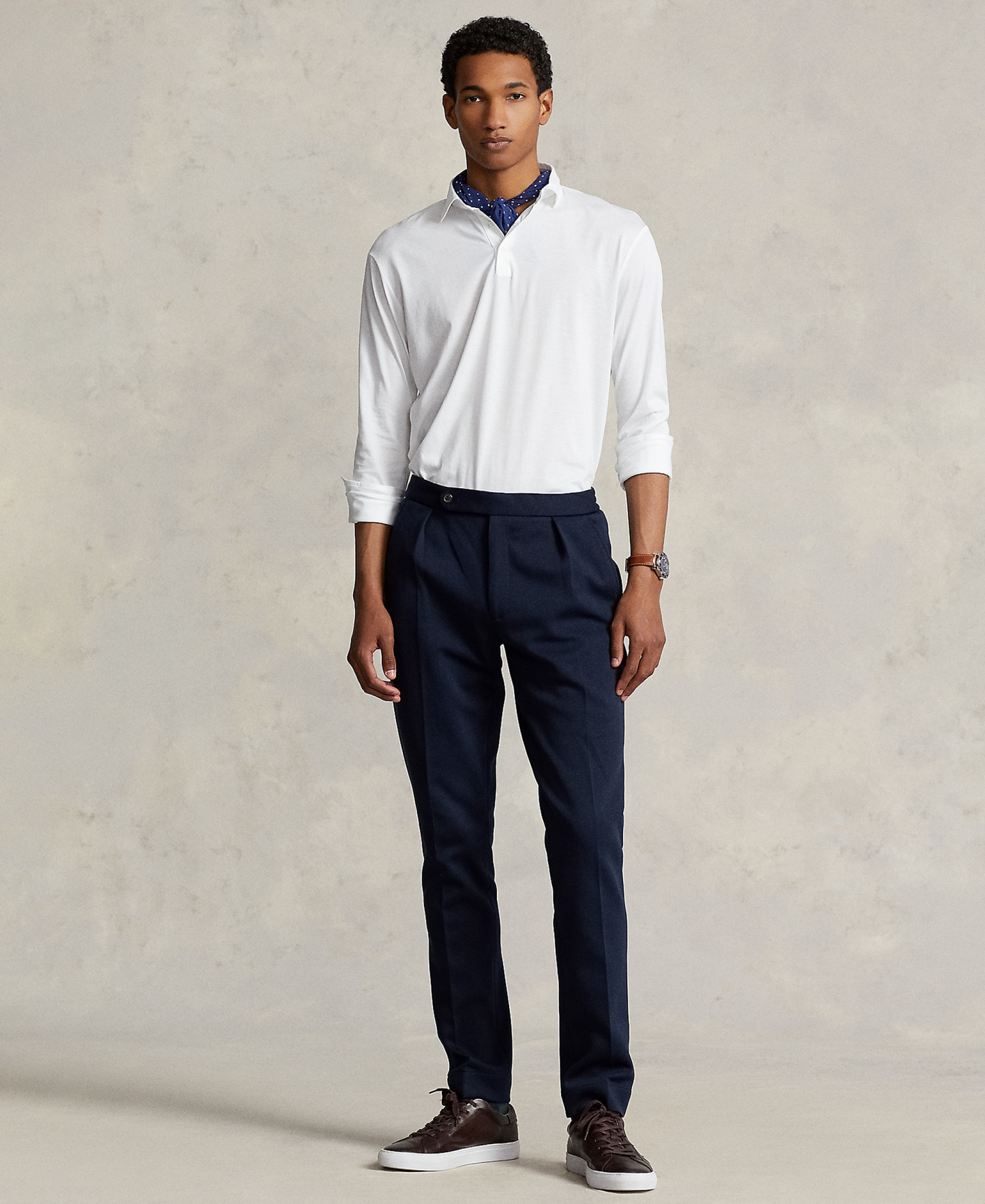 Polo Ralph Lauren Men's Pleated Double-Knit Suit Trousers - Aviator Navy