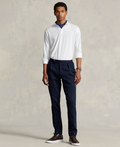 Polo Ralph Lauren Men's Pleated Double-Knit Suit Trousers - Aviator Navy