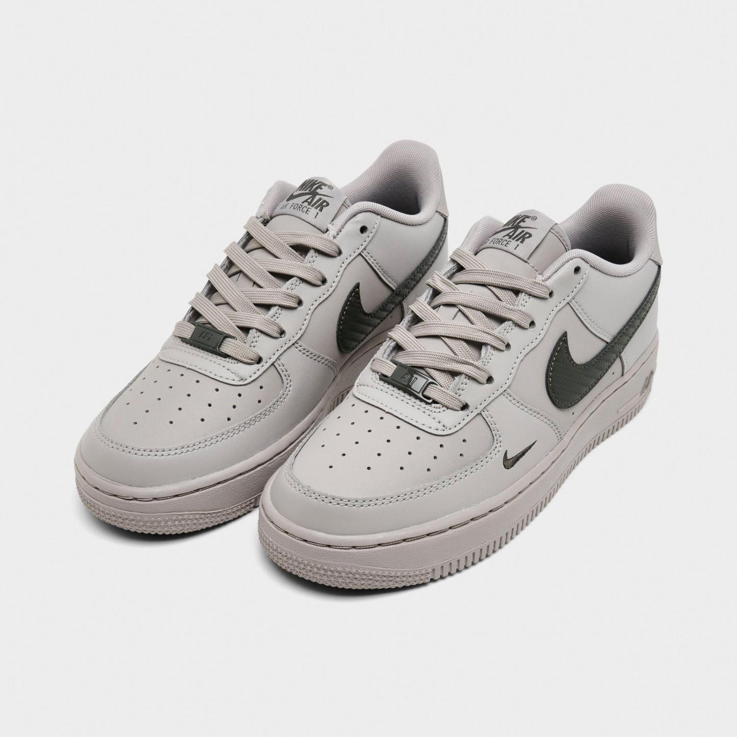 Big Kids' Nithtke Air Force 1 Low Casual Shoes - College Grey/Newsprint - Both shoes facing left
