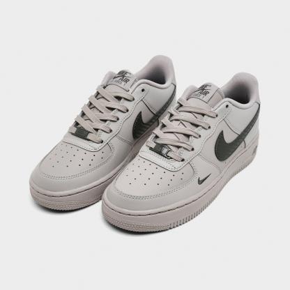 Big Kids' Nithtke Air Force 1 Low Casual Shoes - College Grey/Newsprint - Both shoes facing left