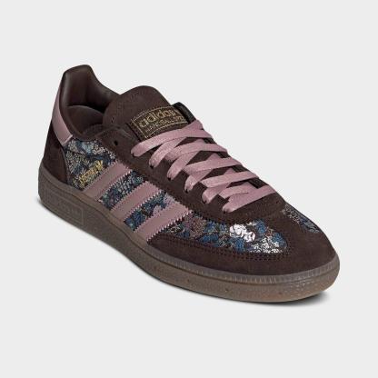 Women's adidas Originals Handball Spezial Casual Shoes - Part 1 - Aurora Coffee/Magic Mauve/Gum - Both shoes facing left