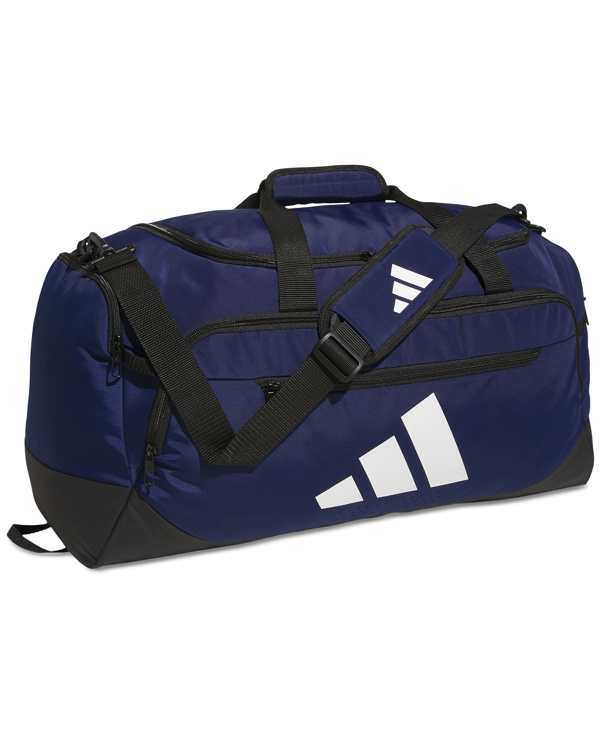 adidas Men's Medium Defender Logo Duffel Bag - Team Navy Blue