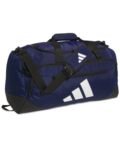 adidas Men's Medium Defender Logo Duffel Bag - Team Navy Blue