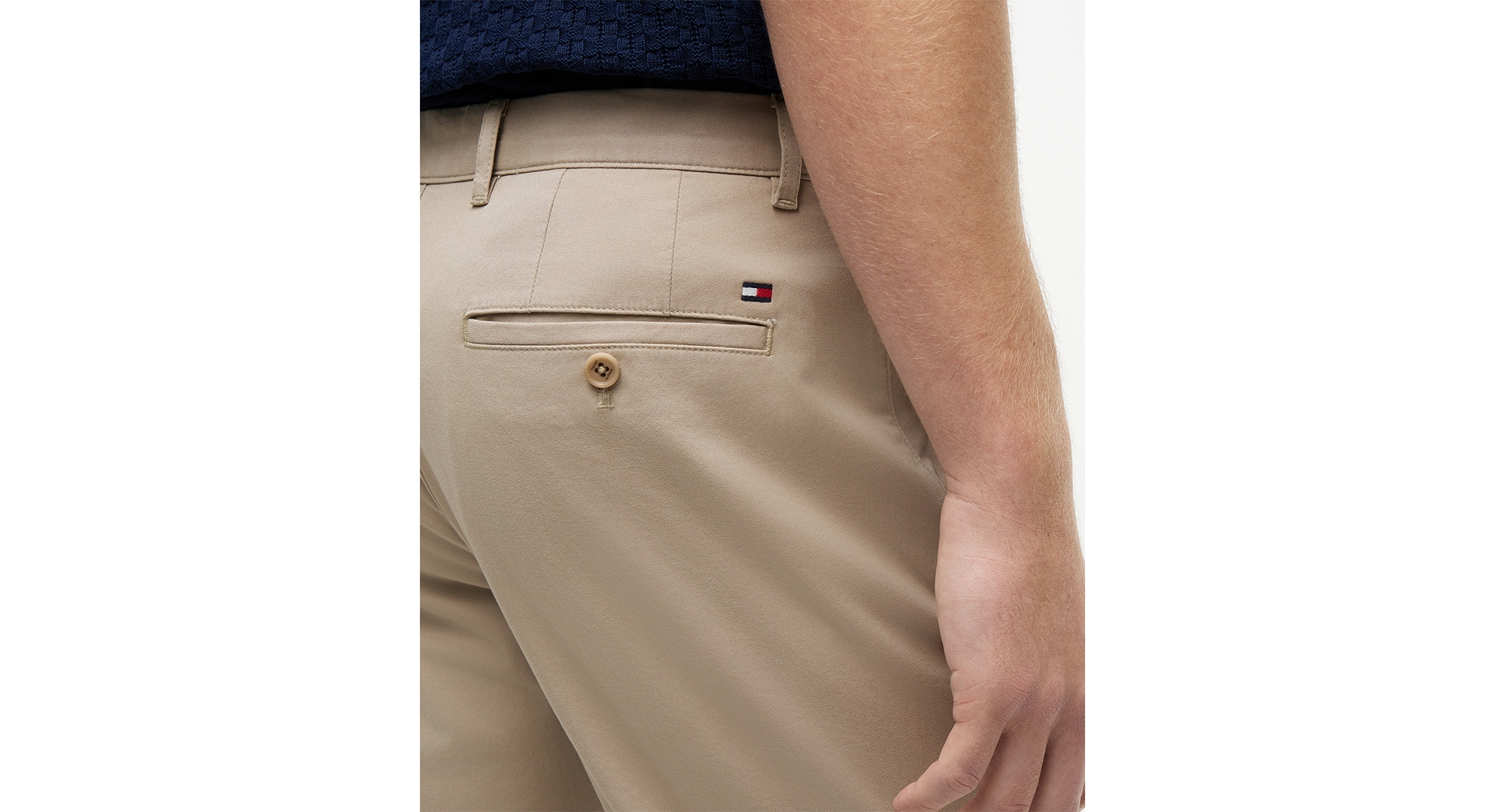 Tommy Hilfiger Men's Slim-Straight Fit Stretch Chino Pants - Batique Khaki