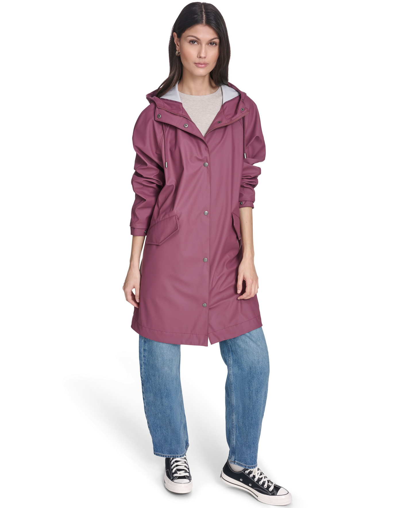 Levi's Women's Raglan Sleeve Rain Jacket - Berry