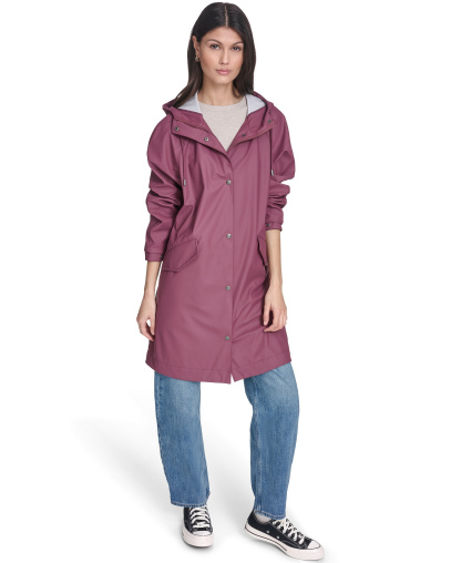 Levi's Women's Raglan Sleeve Rain Jacket - Berry