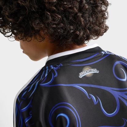 Big Kids' adidas Argentina 26 Away Soccer Jersey - Black/Lucid Blue/Blue Burst - view 6