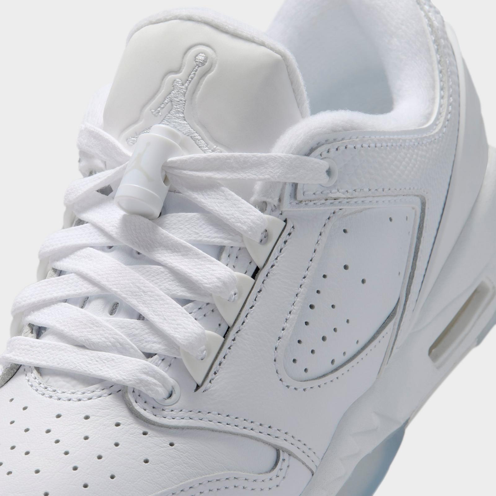 Big Kids' Jordan Sixty Plus Low Casual Shoes - White/Black/Pure Platinum - Left shoe facing left. Outside of the shoe. - view 3