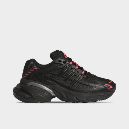 Big Kids' adidas Adistar XLG 2.0 Casual Shoes - Core Black/Core Black/Frozen Turbo - Left shoe facing left. Outside of the shoe.