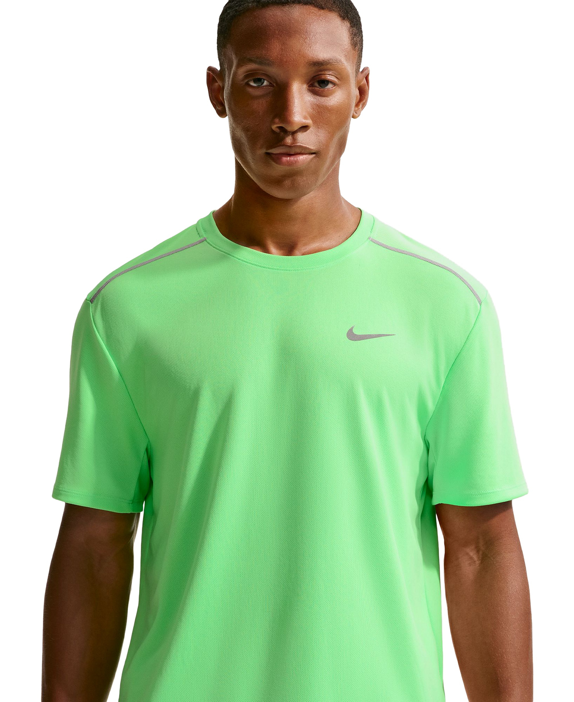 Nike Men's Miler Dri-FIT Running T-Shirt - Illusion Green/Reflective Silver