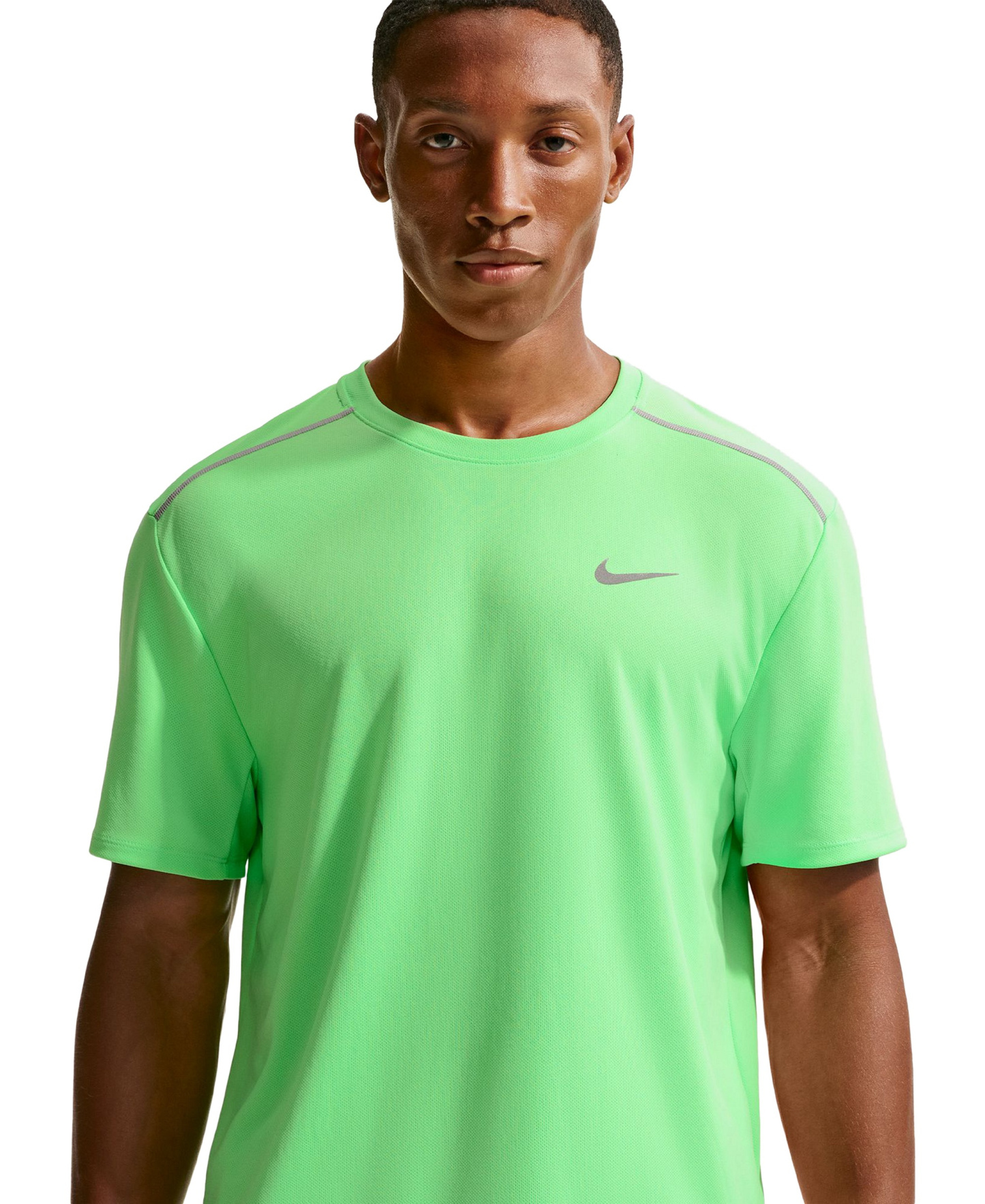 Nike Men's Miler Dri-FIT Running T-Shirt - Illusion Green/Reflective Silver
