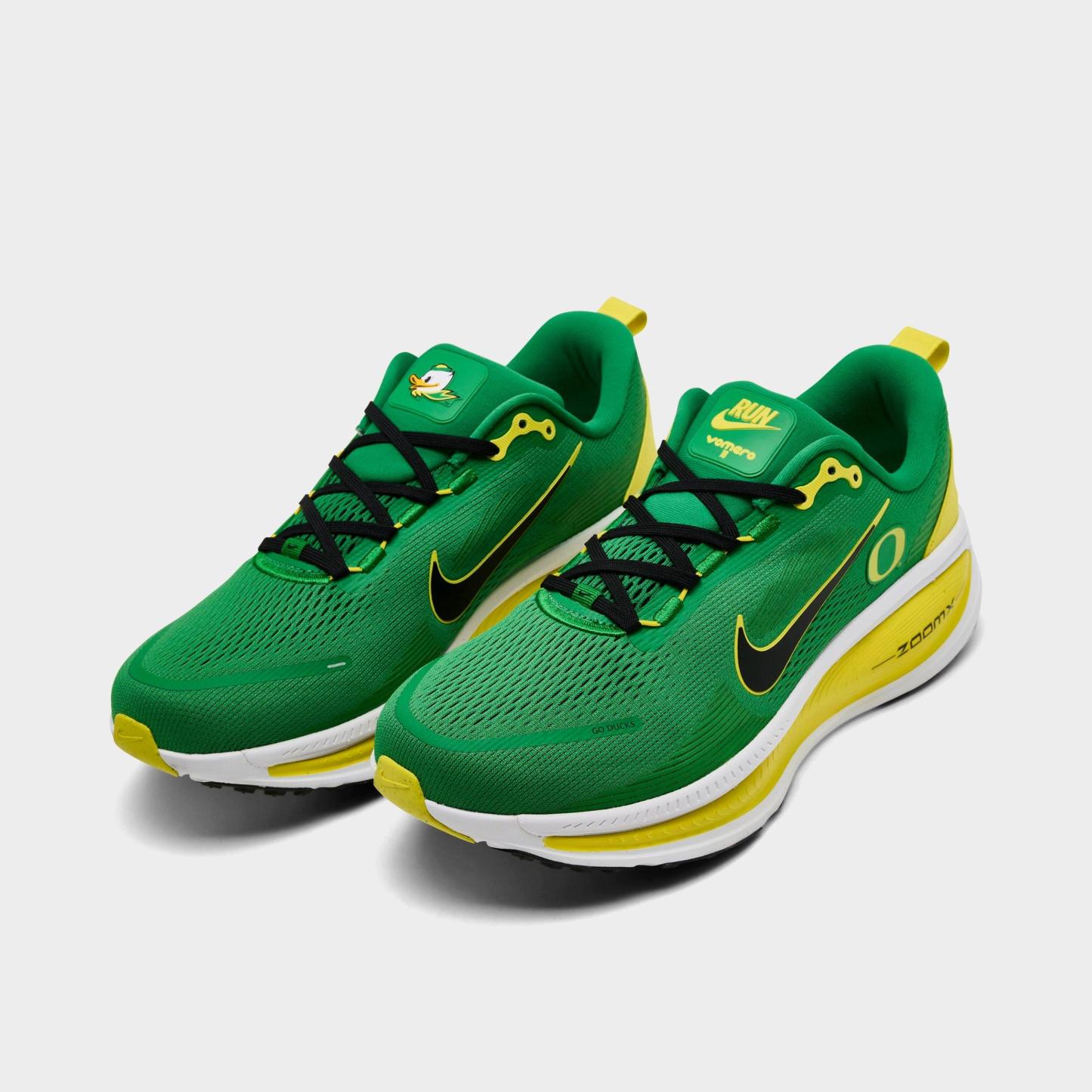 Men's Nithtke Vomero 18 Purdue Boilermakers Running Shoes - Part 1 - Apple Green/White/Black - Both shoes facing left