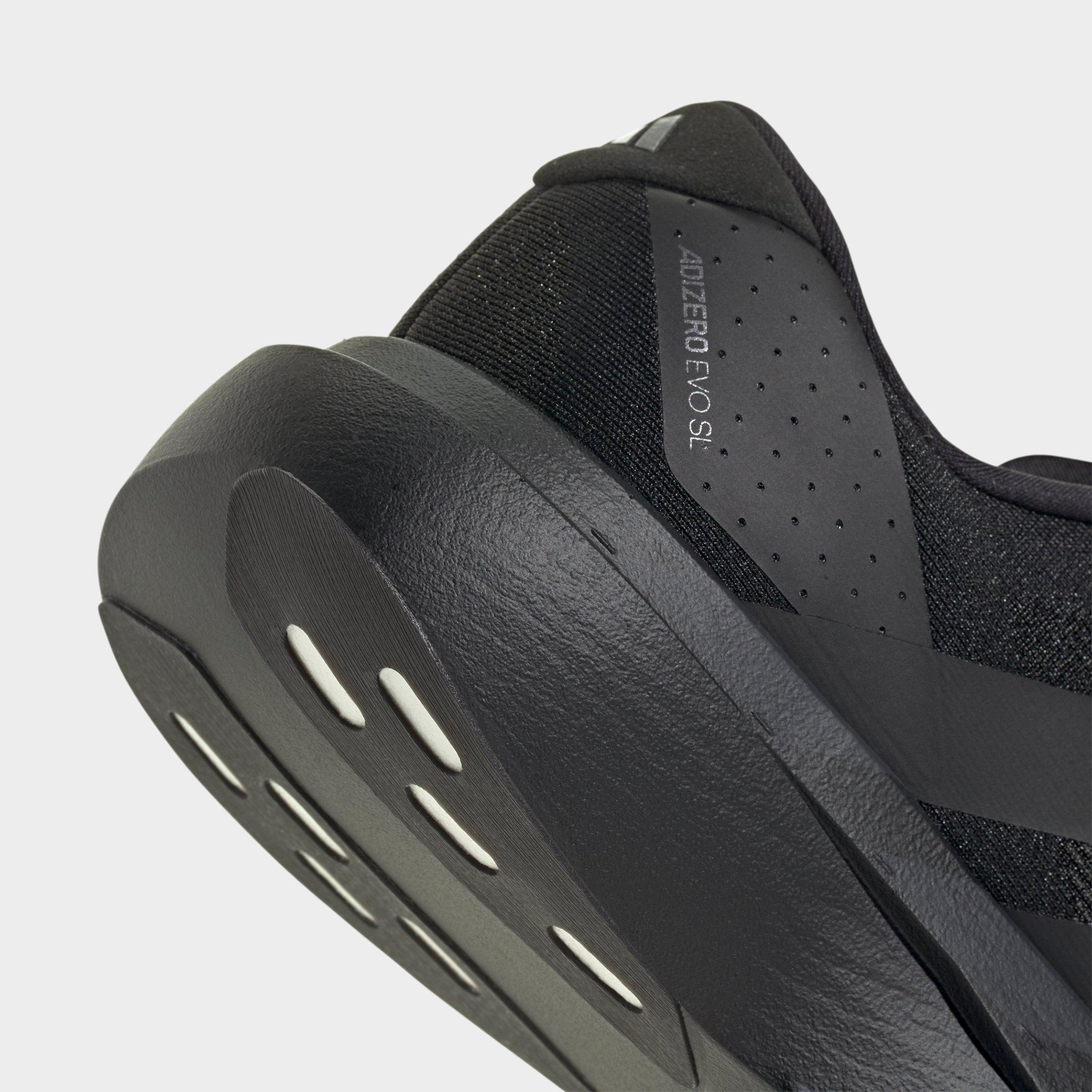 Men's adidas Adizero EVO SL Running Shoes - Part 2 - Core Black/Core Black/Iron Metallic - Detail shot