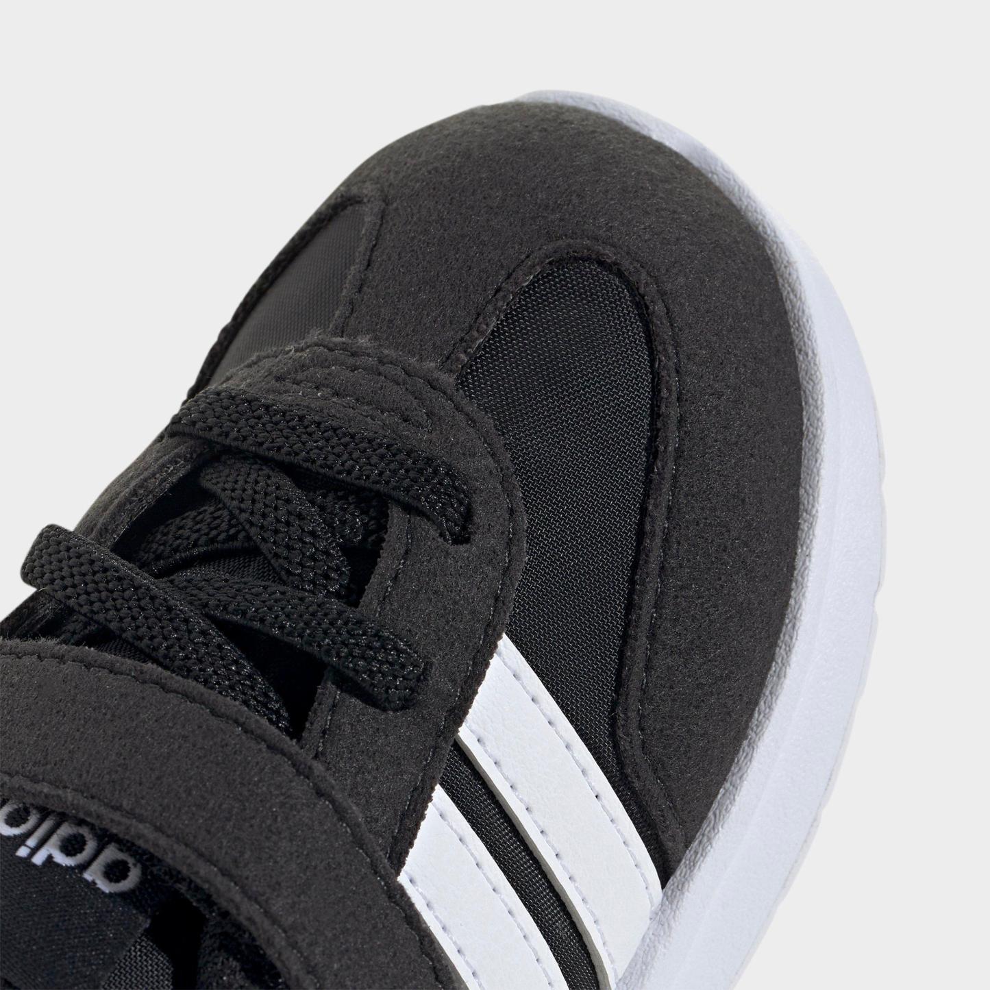 Kids' Toddler adidas Run 70s 2.0 Hook-And-Loop Stretch Lace Casual Shoes - Core Black/Footwear White/Core Black - Detail shot