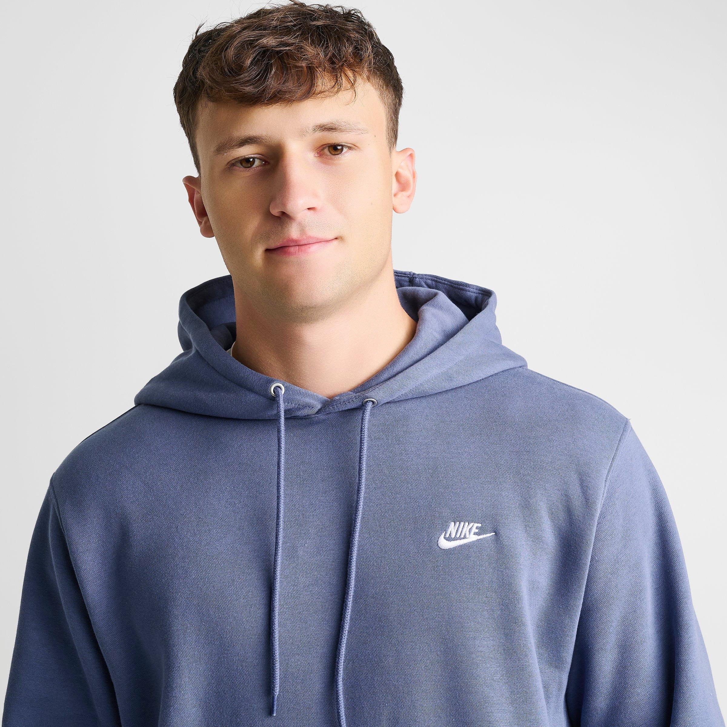 Men's Nithtke Club Fleece Premium Embroidered Pullover Hoodie - Part 1 - Diffused Blue/Diffused Blue/White