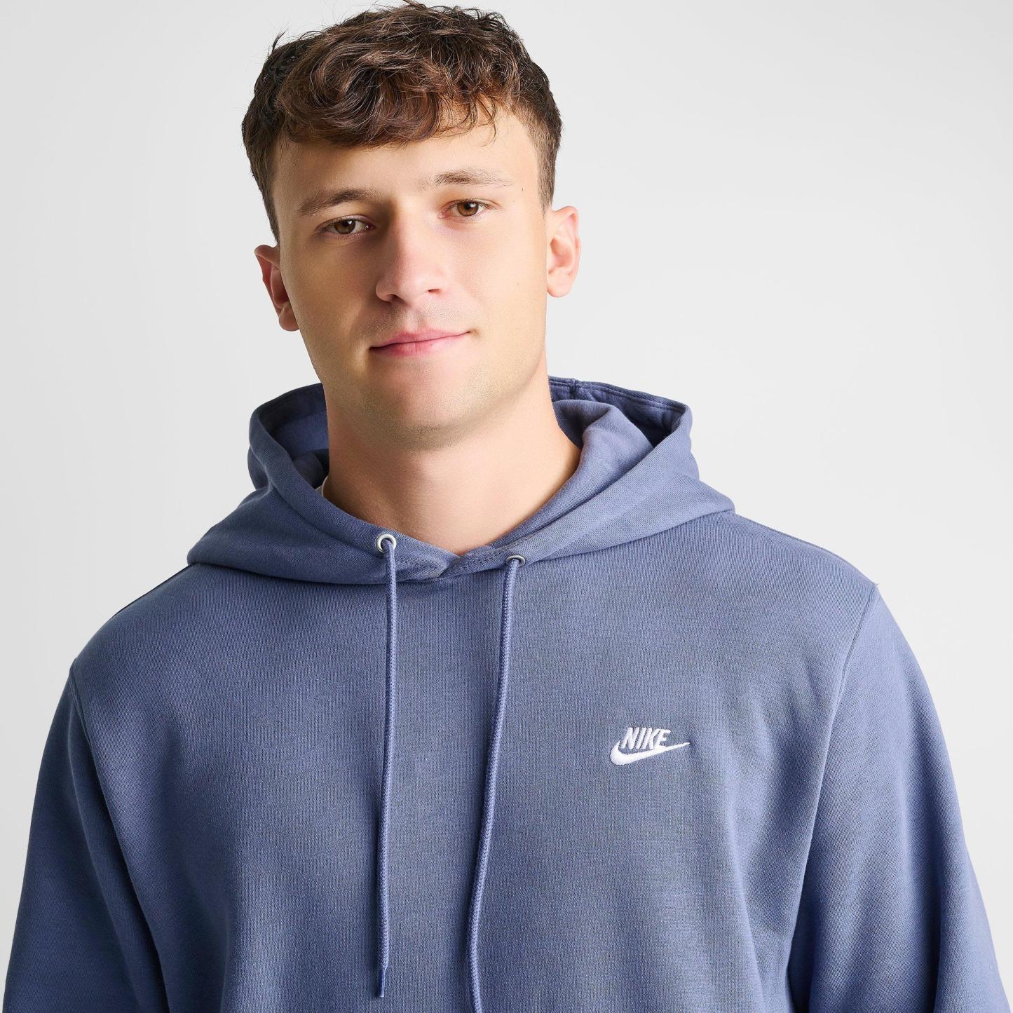 Men's Nithtke Club Fleece Premium Embroidered Pullover Hoodie - Part 1 - Diffused Blue/Diffused Blue/White