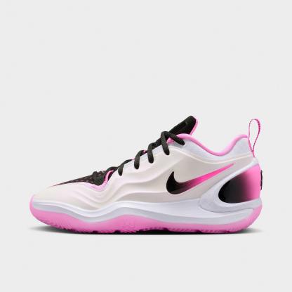 Girls' Big Kids' Nithtke A'Two A'ja Wilson Basketball Shoes - Pink Spell/White/Black - Left shoe facing left. Outside of the shoe.