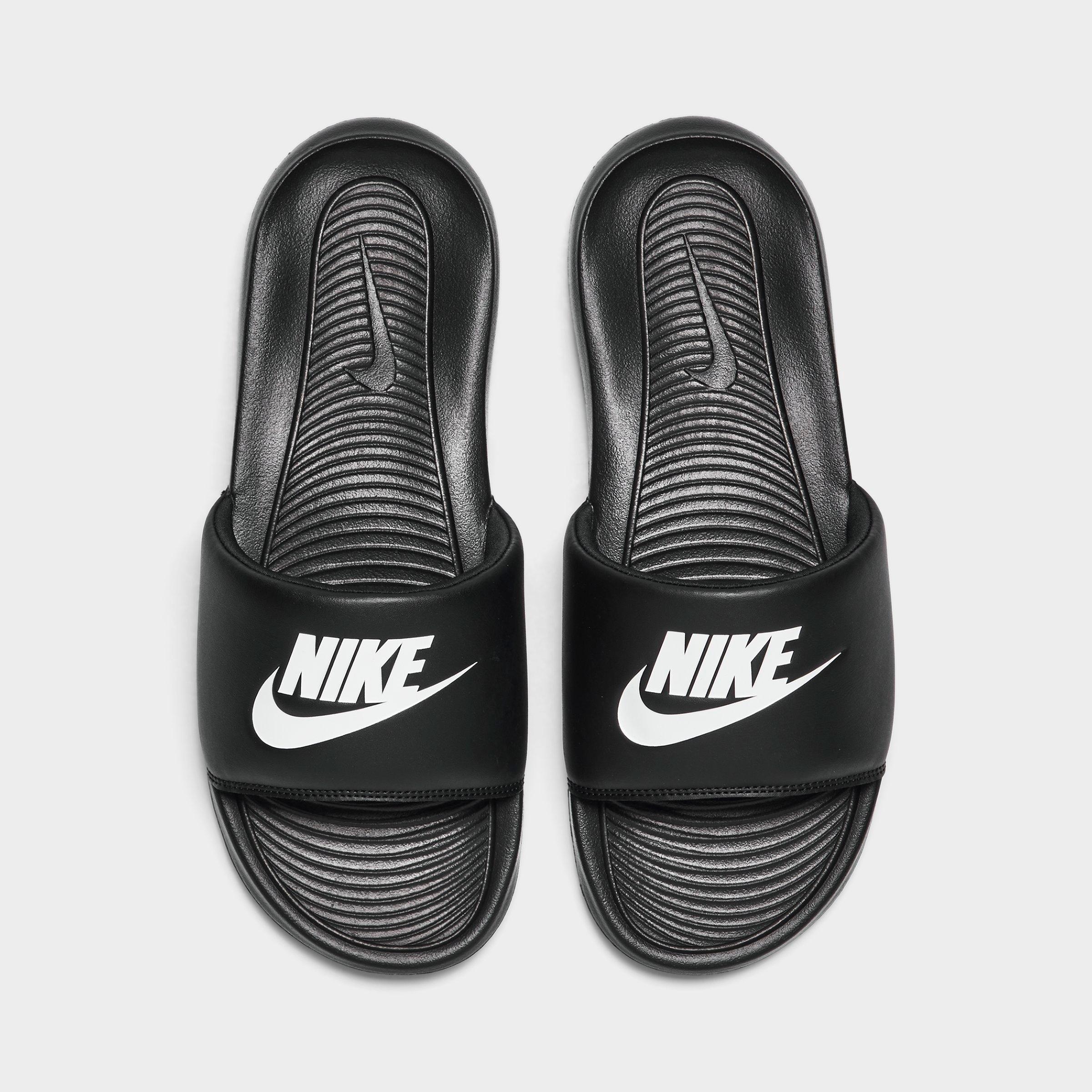 Men's Nithtke Victori One Slide Sandals - Black/Black/White - Top view