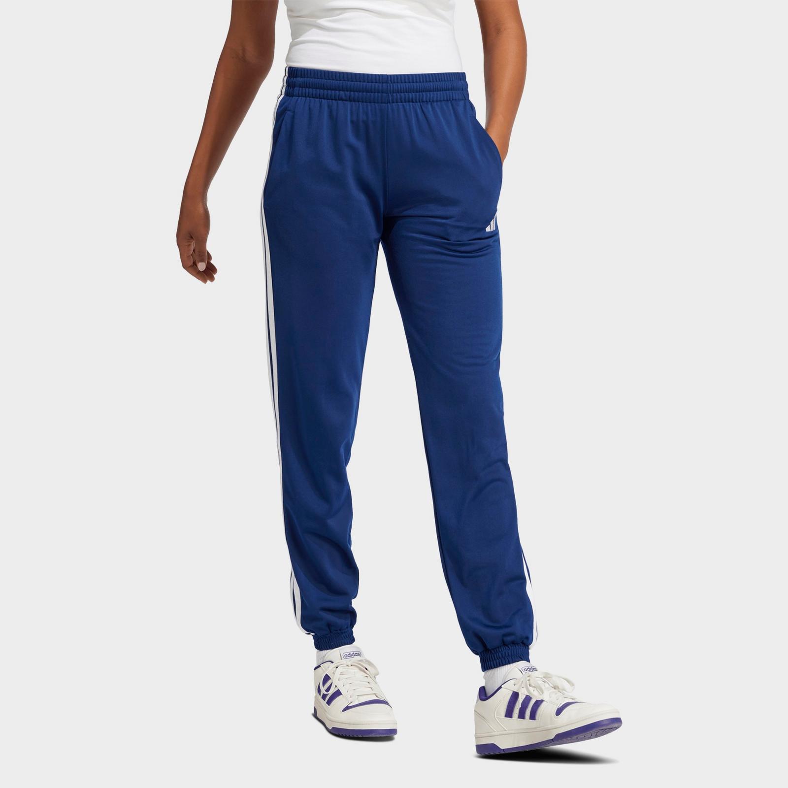 Women's adidas Essentials DAYREADY Tricot Tracksuit Pants - Dark Blue/White - view 2