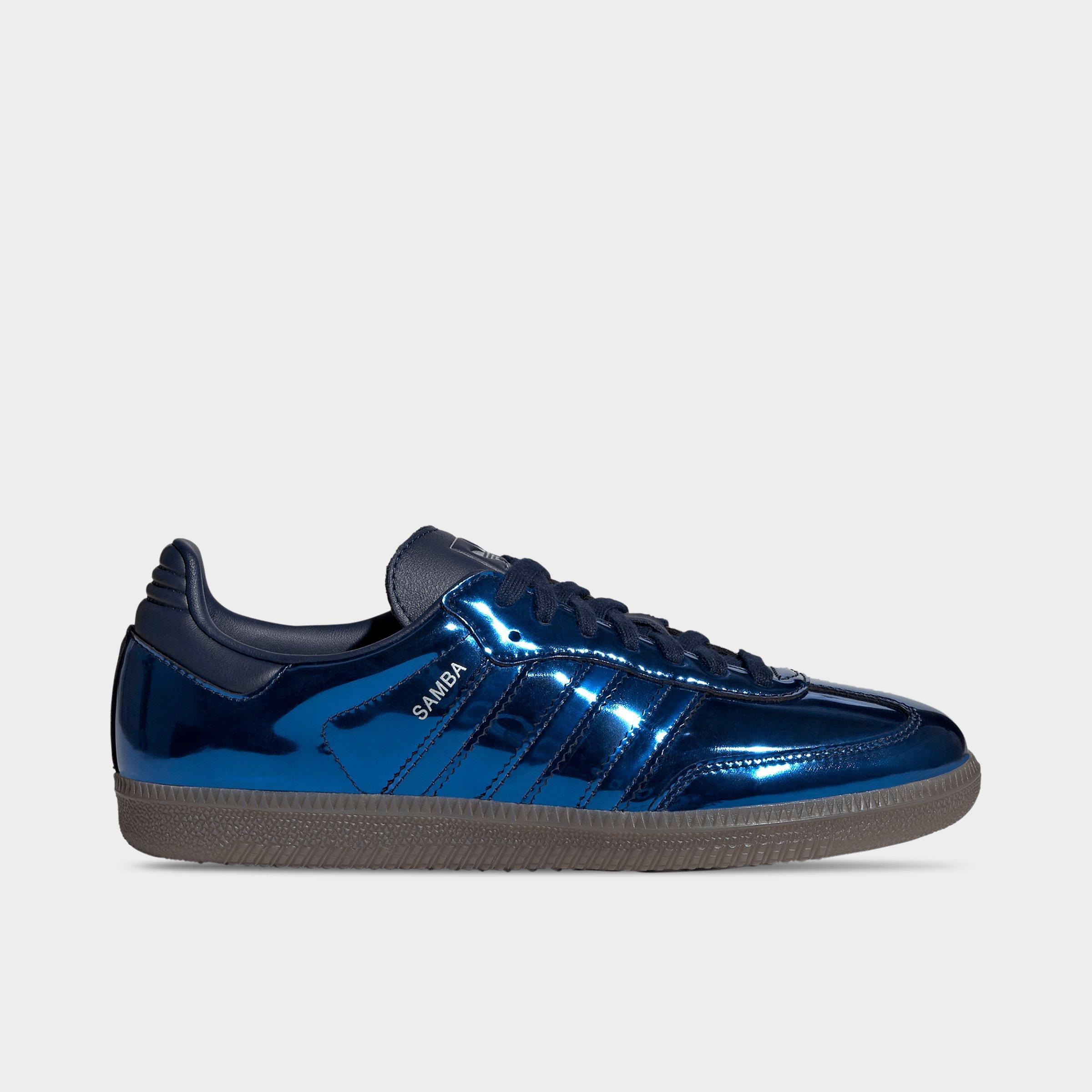 Women's adidas Originals Samba OG Casual Shoes - Part 4 - Night Indigo/Night Indigo/Gum - Left shoe facing left. Outside of the shoe.