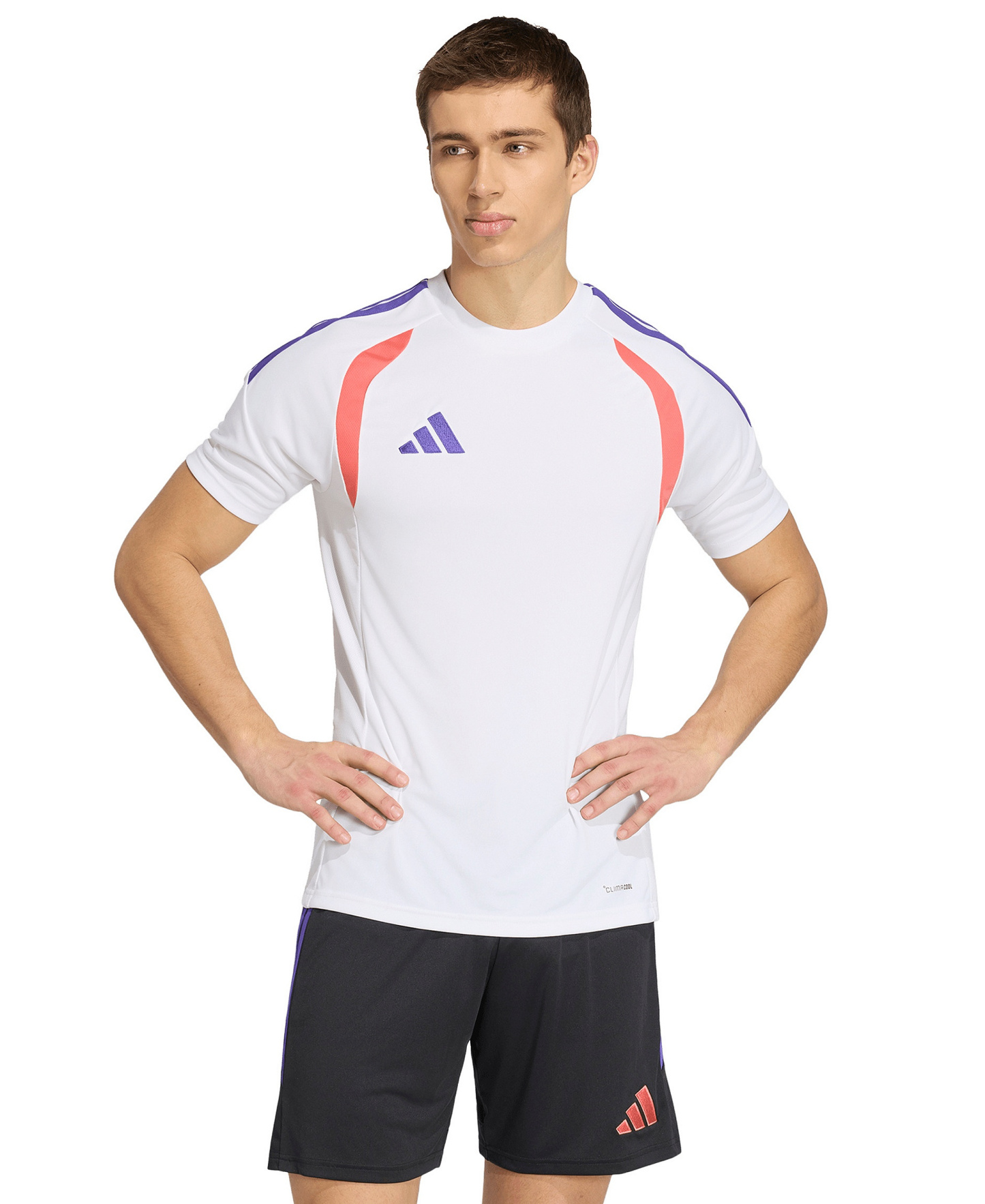 adidas Men's Tiro 26 League Jersey Crewneck T-Shirt - White / Purple