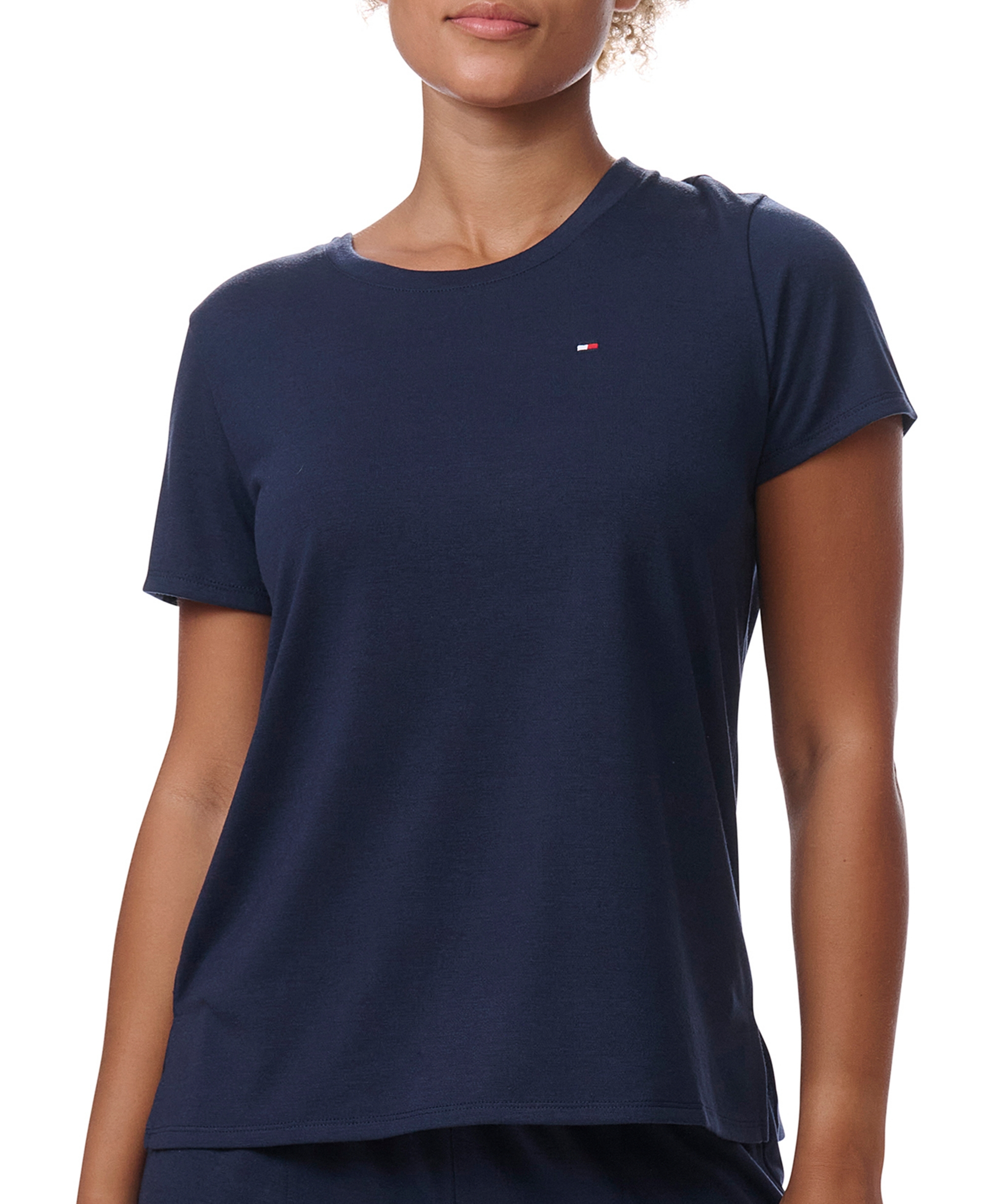 Tommy Hilfiger Women's Short-Sleeve Crewneck Sleep Tee - Sky Captain