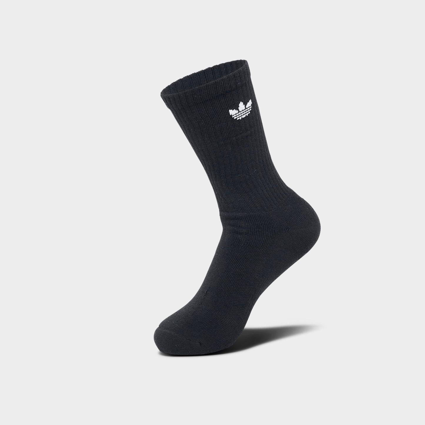 Women's adidas Originals Trefoil Cushion Crew Socks (6-Pack) - Black