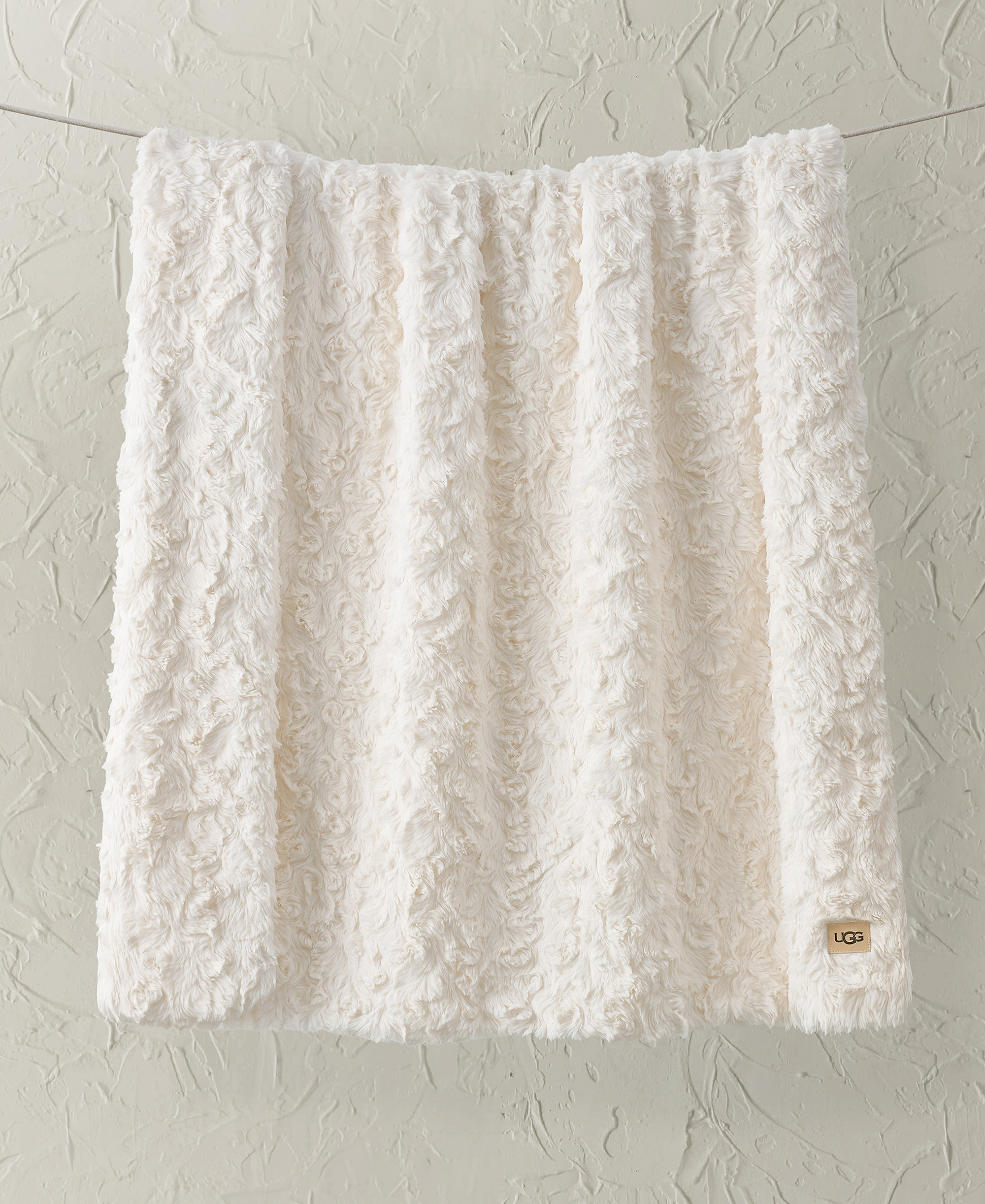 UGG® Adalee Faux Fur Throw, 50" x 70" - Natural