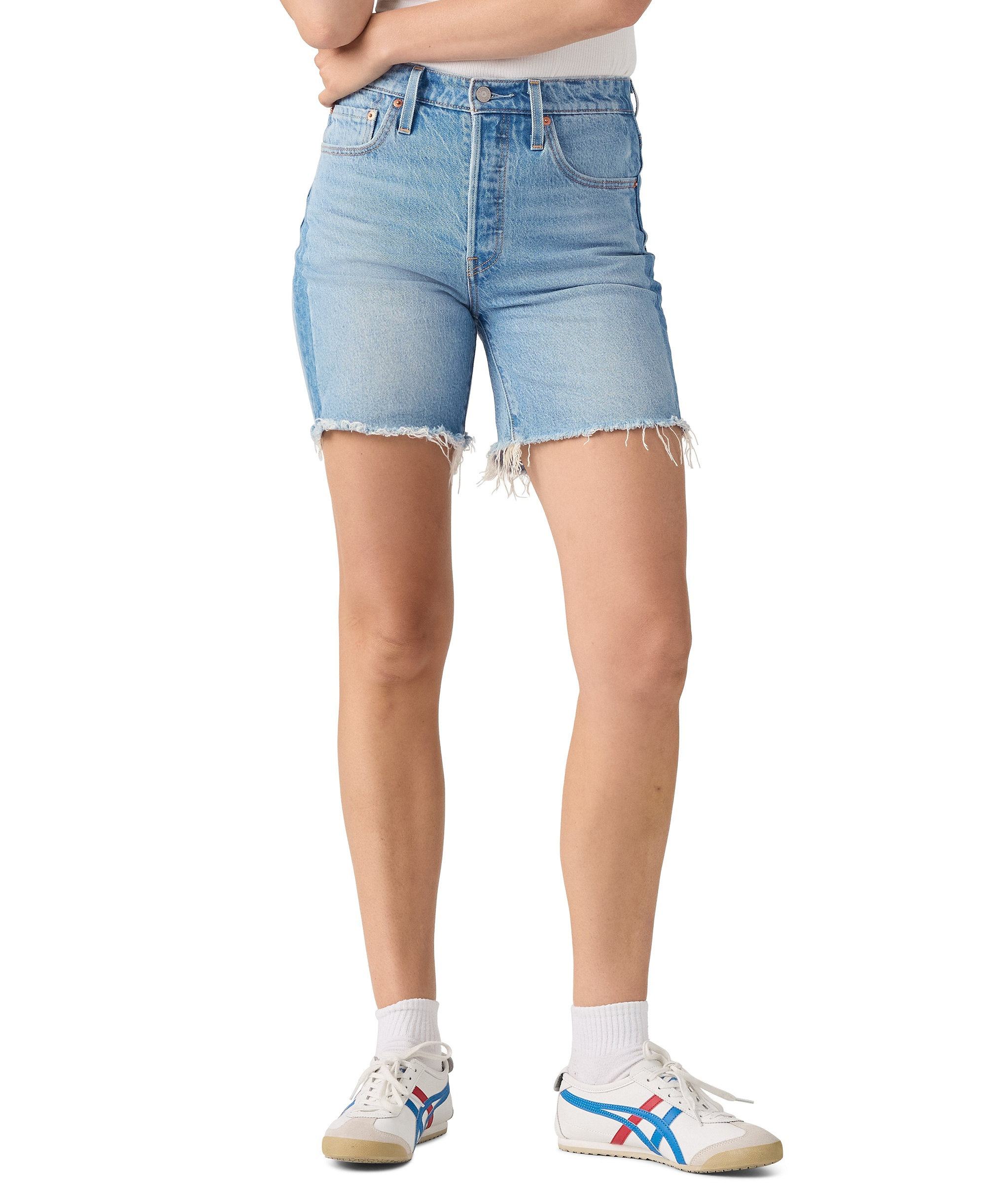 Levi's Women's 501® Mid-Thigh High-Rise Straight-Fit Denim Shorts - So So No No