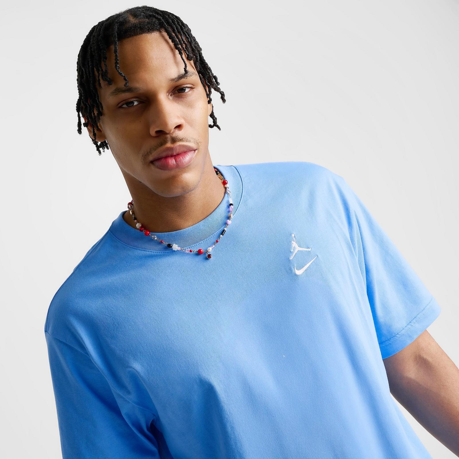 Men's Jordan Brooklyn Swoosh Logo T-Shirt - University Blue/White - view 5