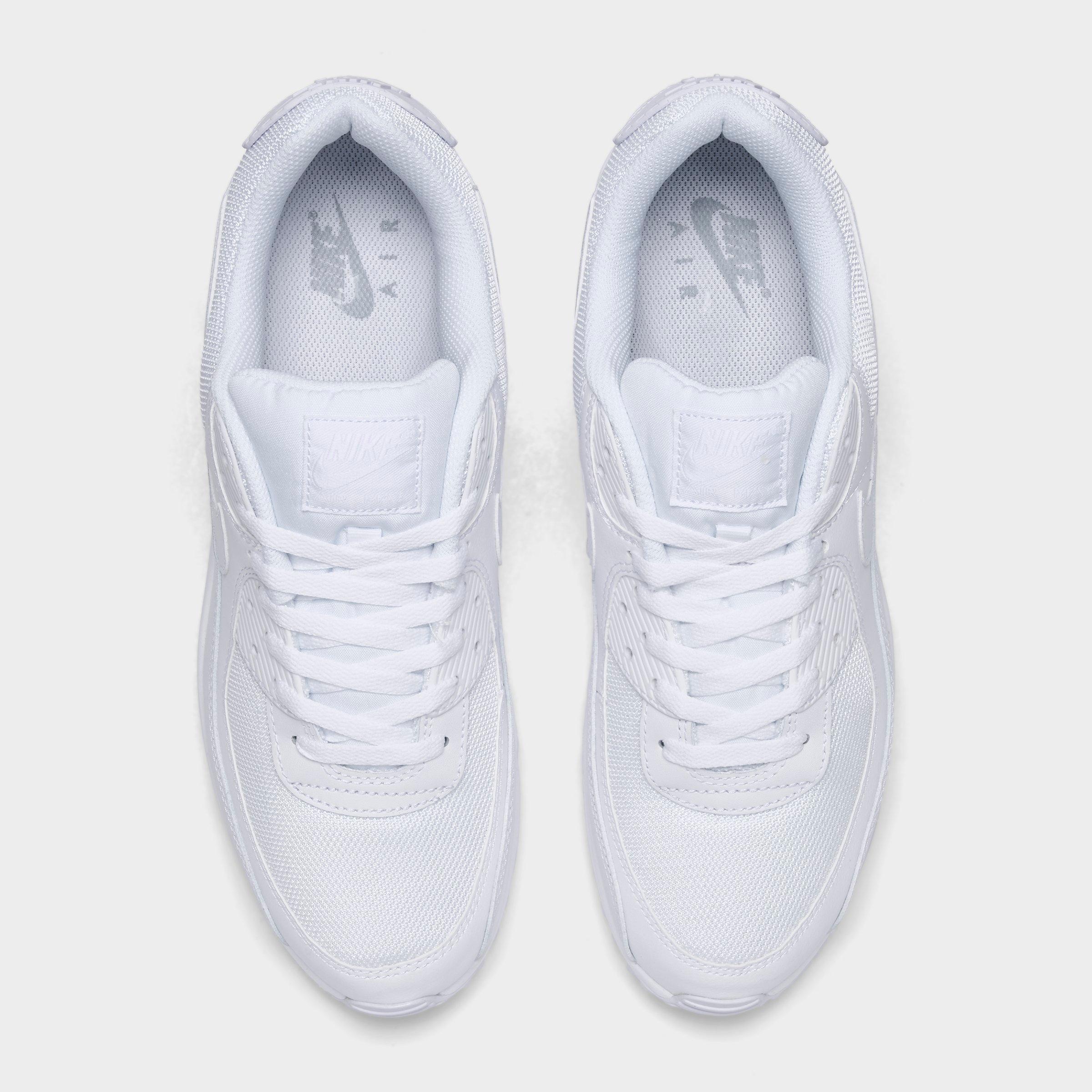 Men's Nithtke Air Max 90 Casual Shoes - Part 4 - White/White/Wolf Grey/White - Top view