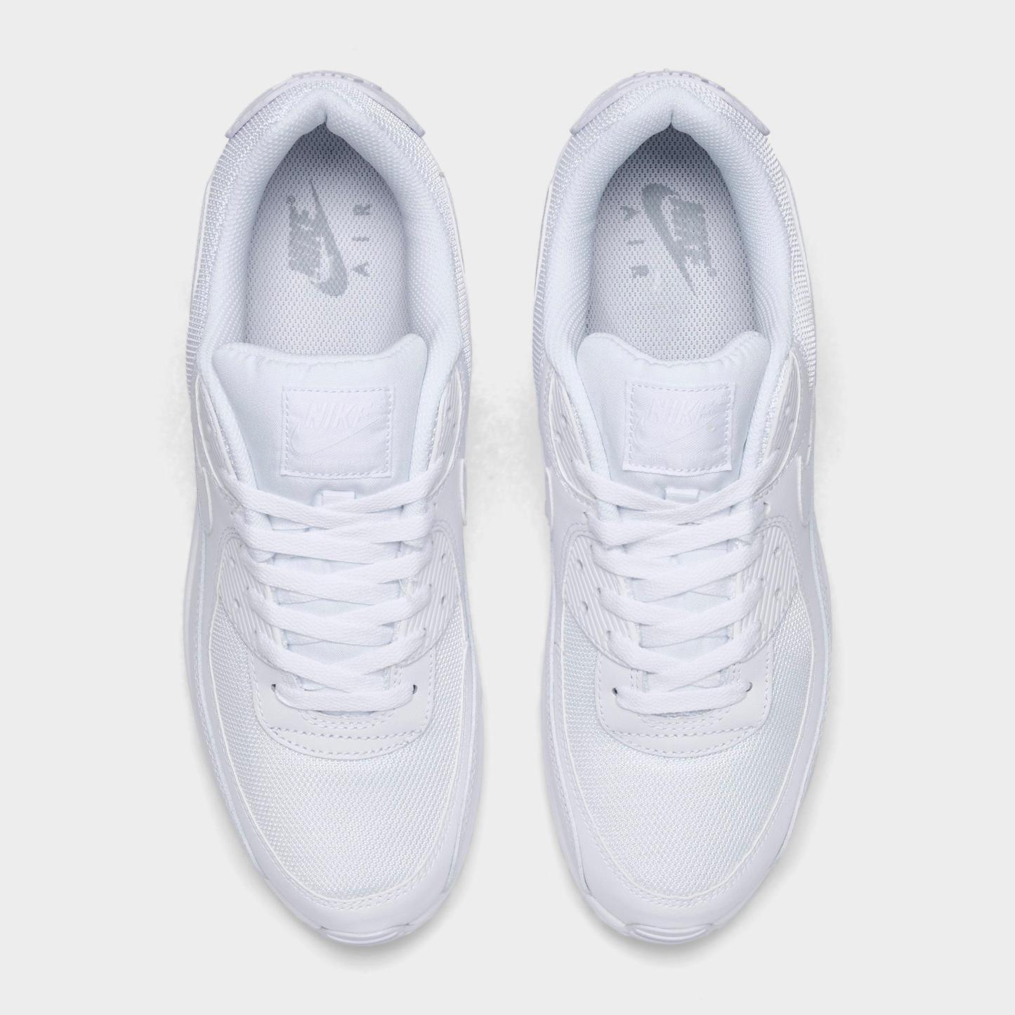 Men's Nithtke Air Max 90 Casual Shoes - Part 4 - White/White/Wolf Grey/White - Top view