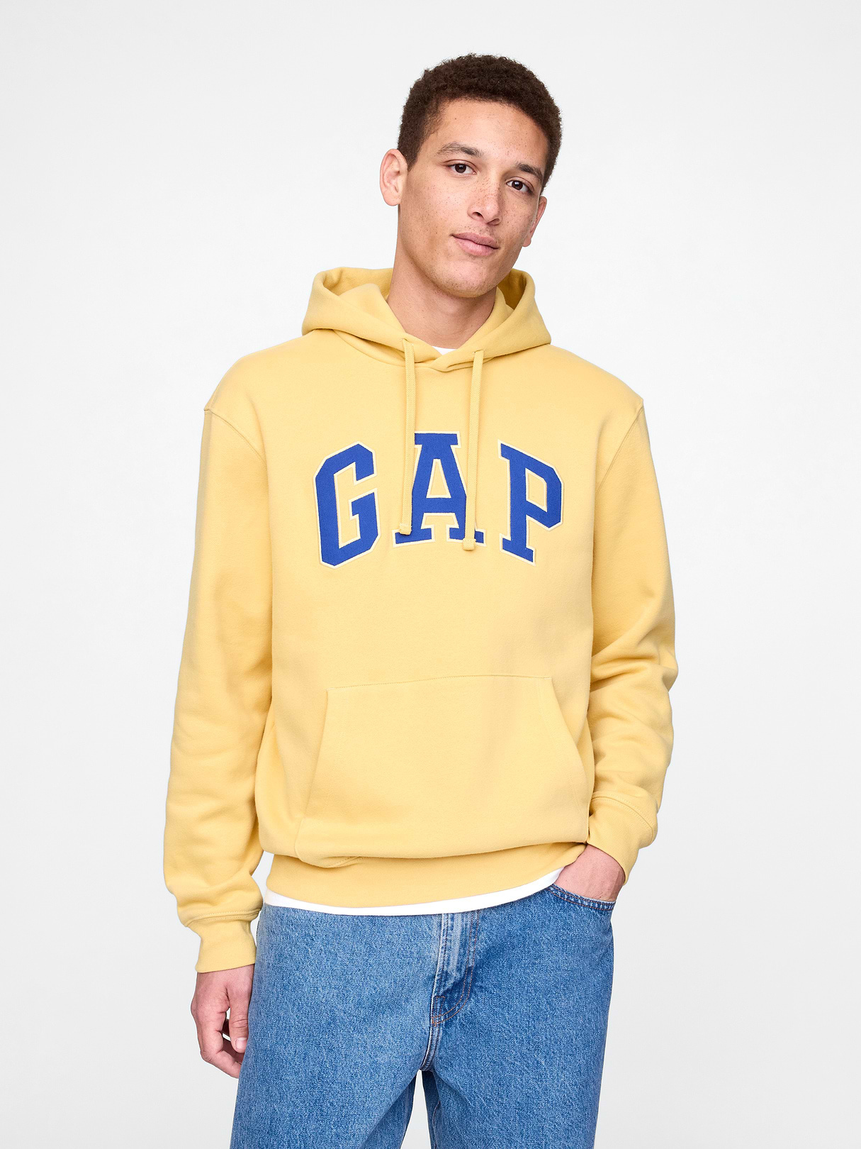 Adult VintageSoft Arch Logo Hoodie - French almond