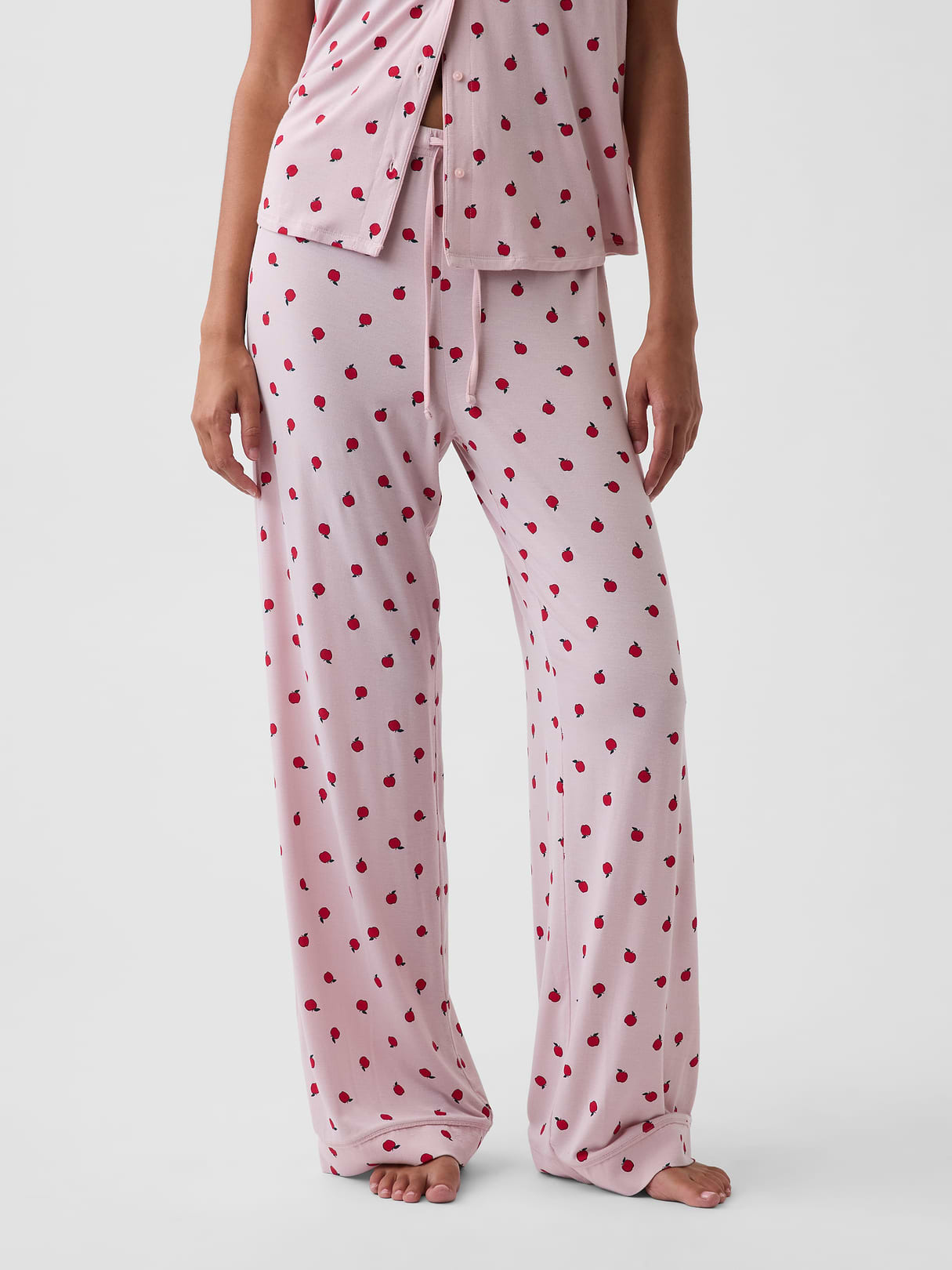 SoftMade Modal PJ Pants - Pink apple print