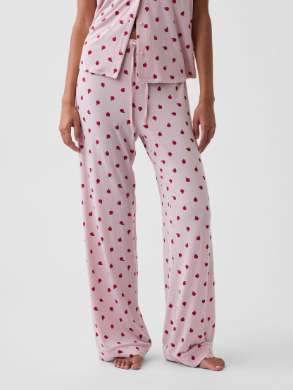 SoftMade Modal PJ Pants - Pink apple print