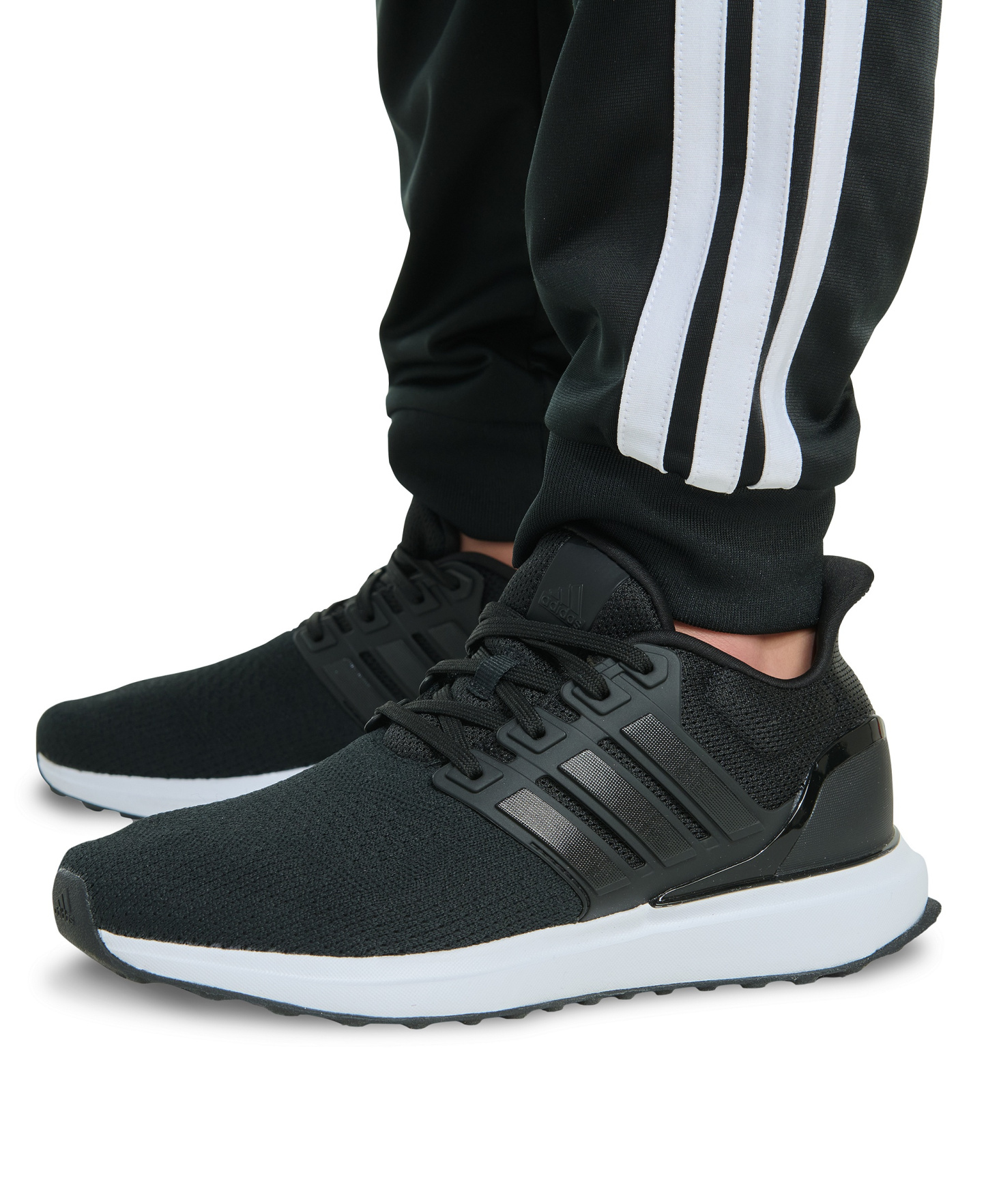 adidas Big Boys Elastic-Waistband Essential 3-Stripe Jogger Pants - Black